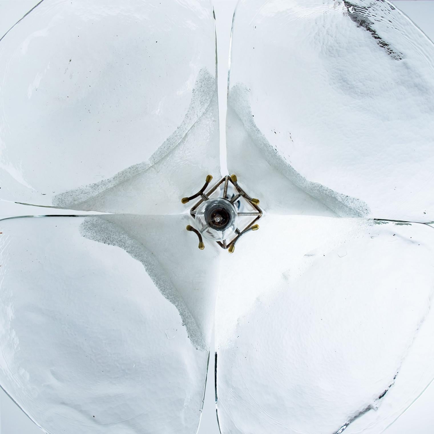 1 de las 2 Lámpara colgante Flor blanca de Carlo Nason, 1960 Moderno de mediados de siglo en venta
