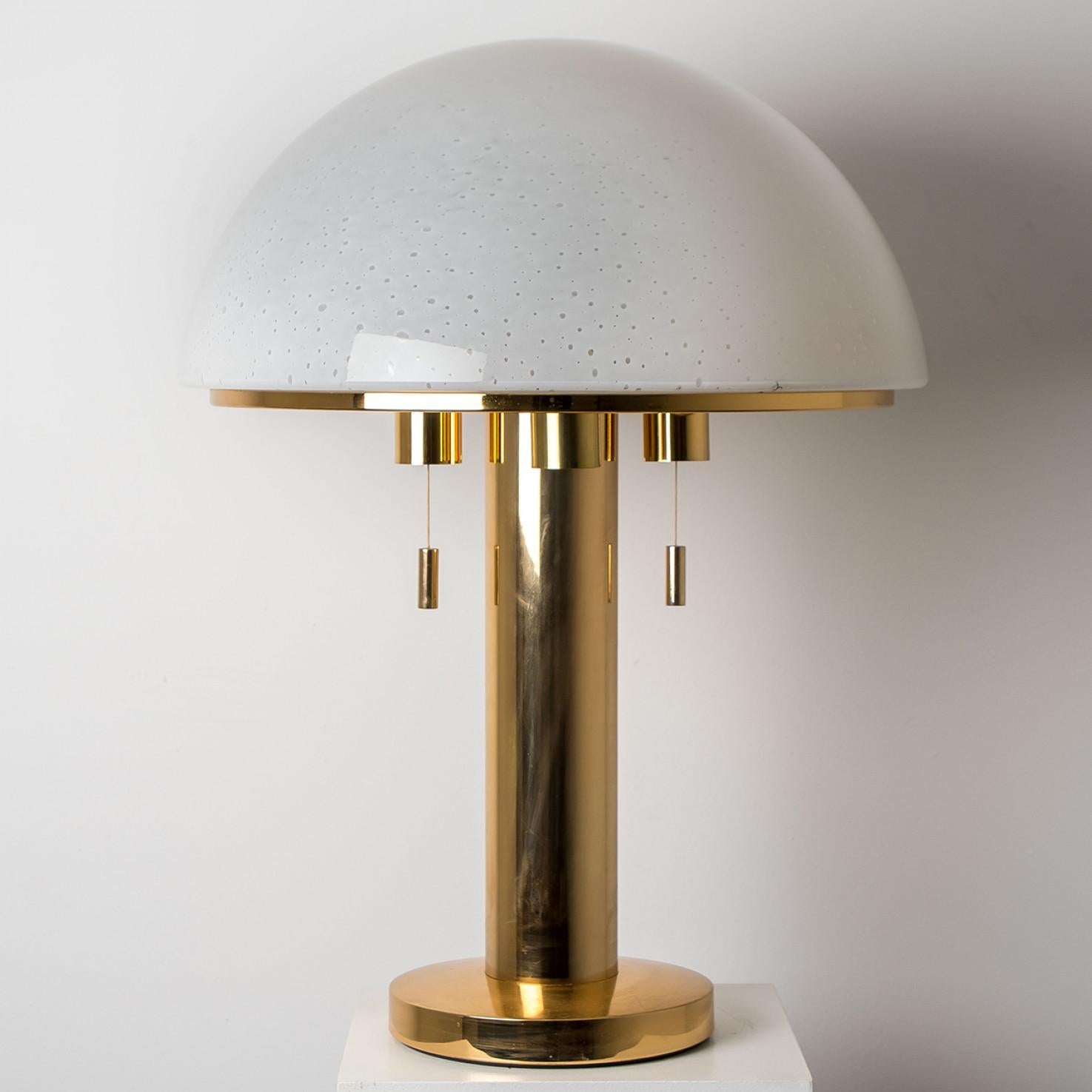 Other 1 of the 2 XL Mushroom Table Lamps by Limburg Glashütte, 1970 For Sale