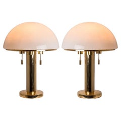 Retro 1 of the 2 XL Mushroom Table Lamps by Limburg Glashütte, 1970