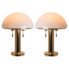 1 der 2 XL Pilz-Tischlampen von Limburg Glashütte, 1970