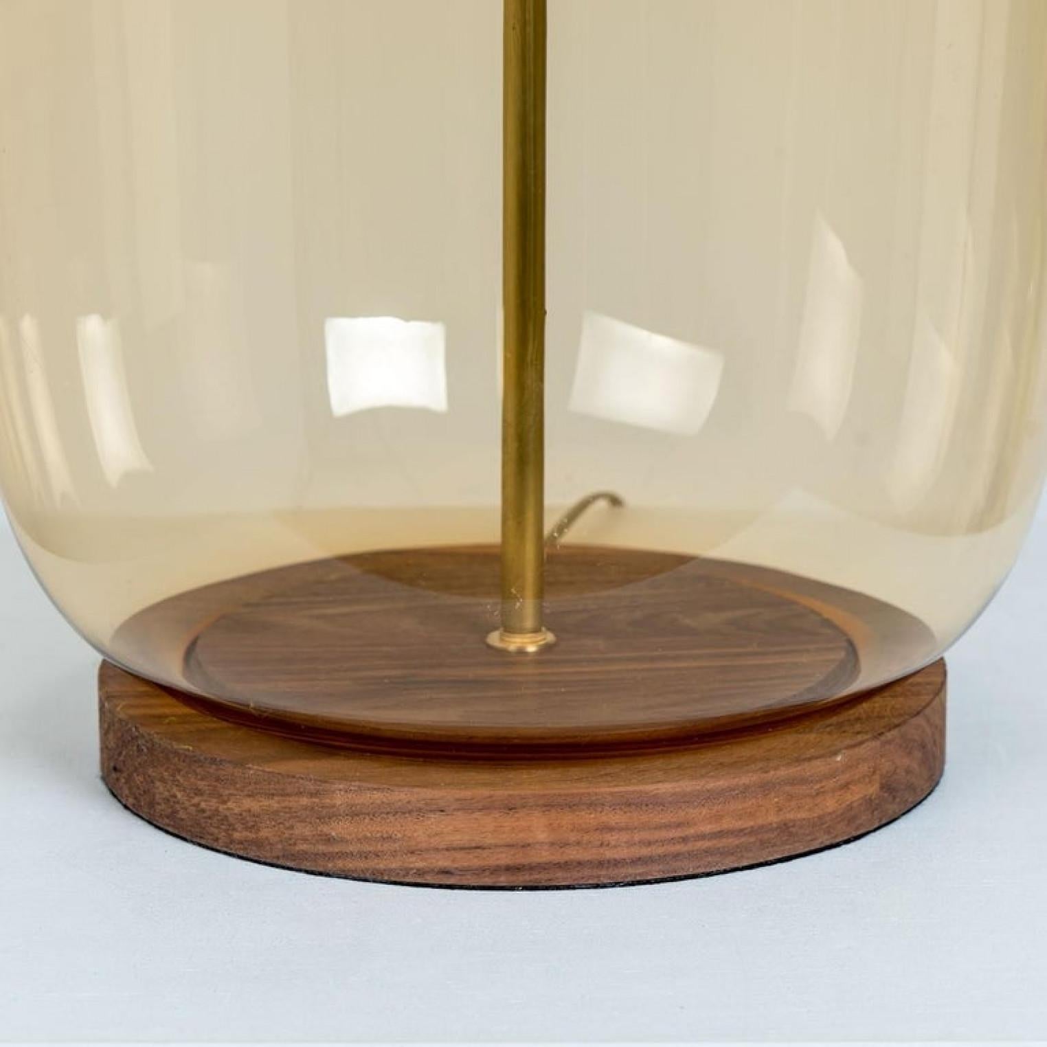 1 of the 2 XL Shaped Table Lamp with Custom Made Silk Lamp R Houben For Sale 4