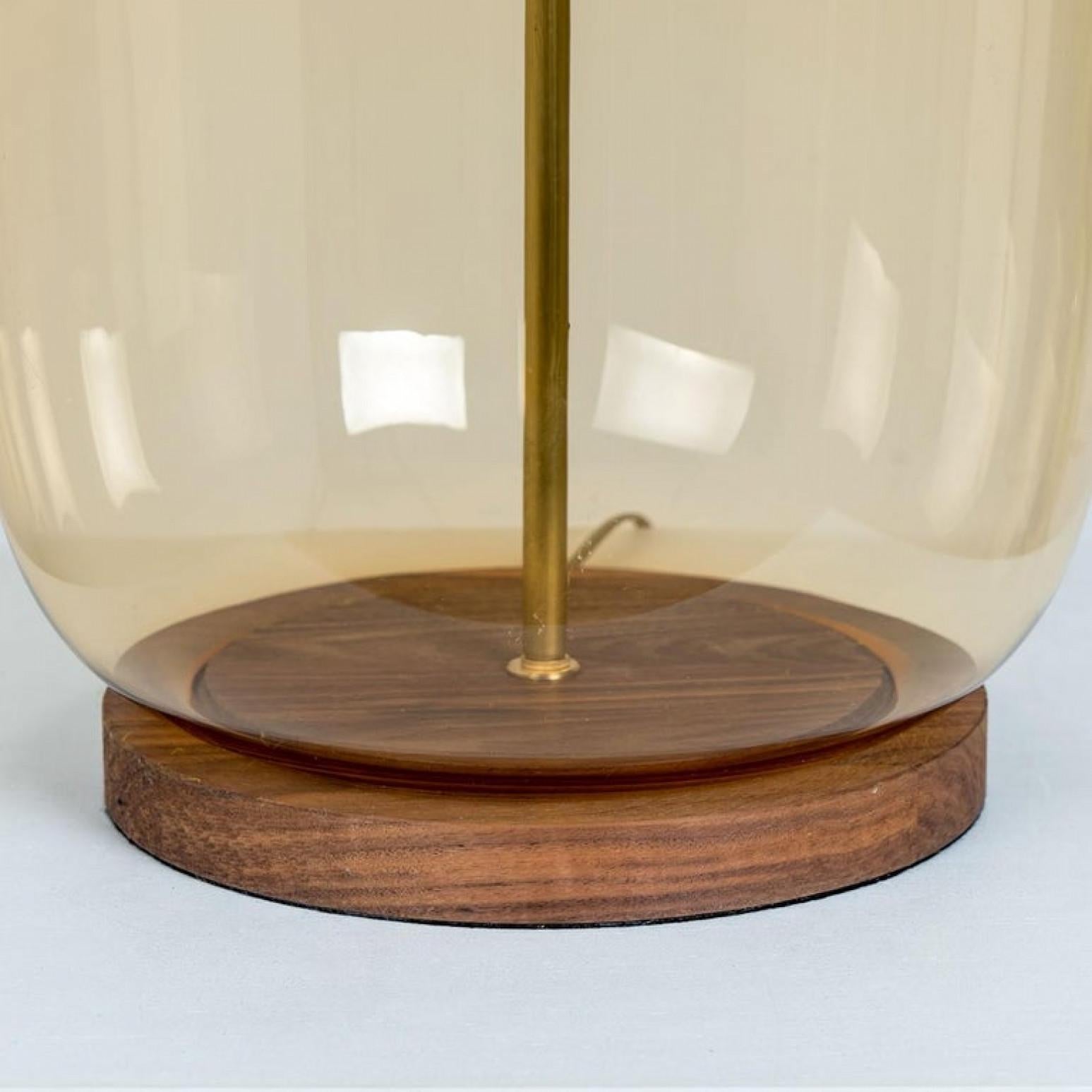 1 of the 2 XL Shaped Table Lamp with Custom Made Silk Lamp R Houben im Angebot 4