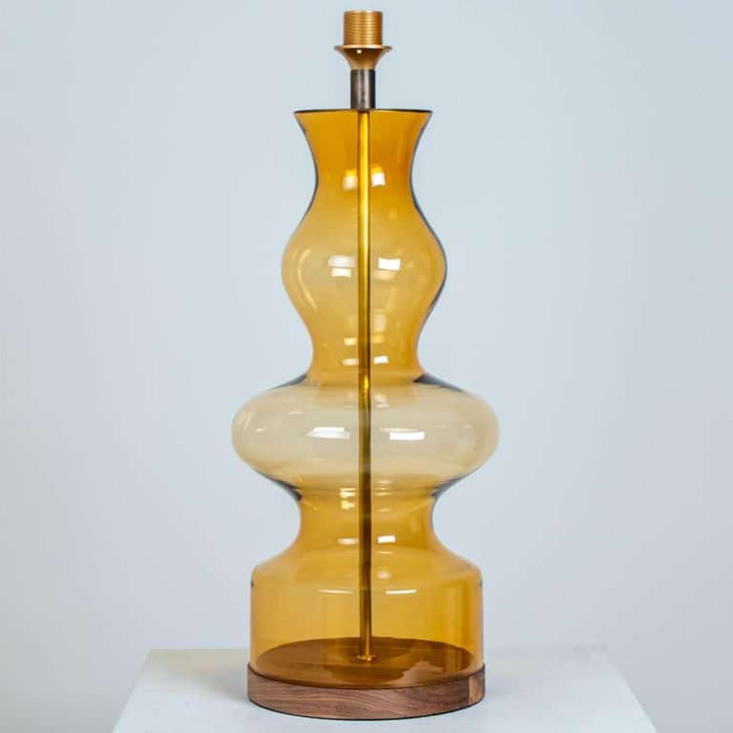 1 of the 2 XL Shaped Table Lamp with Custom Made Silk Lamp R Houben For Sale 6
