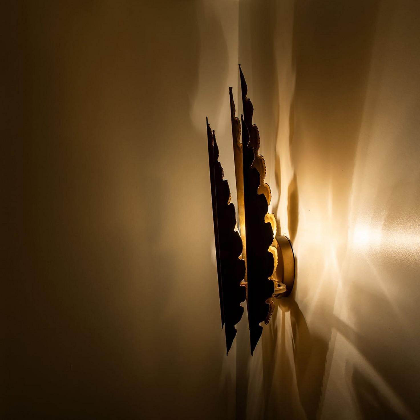 1 of the 2 XXL Brass Wall Sconces by Holm Sorensen, 1960 im Angebot 3