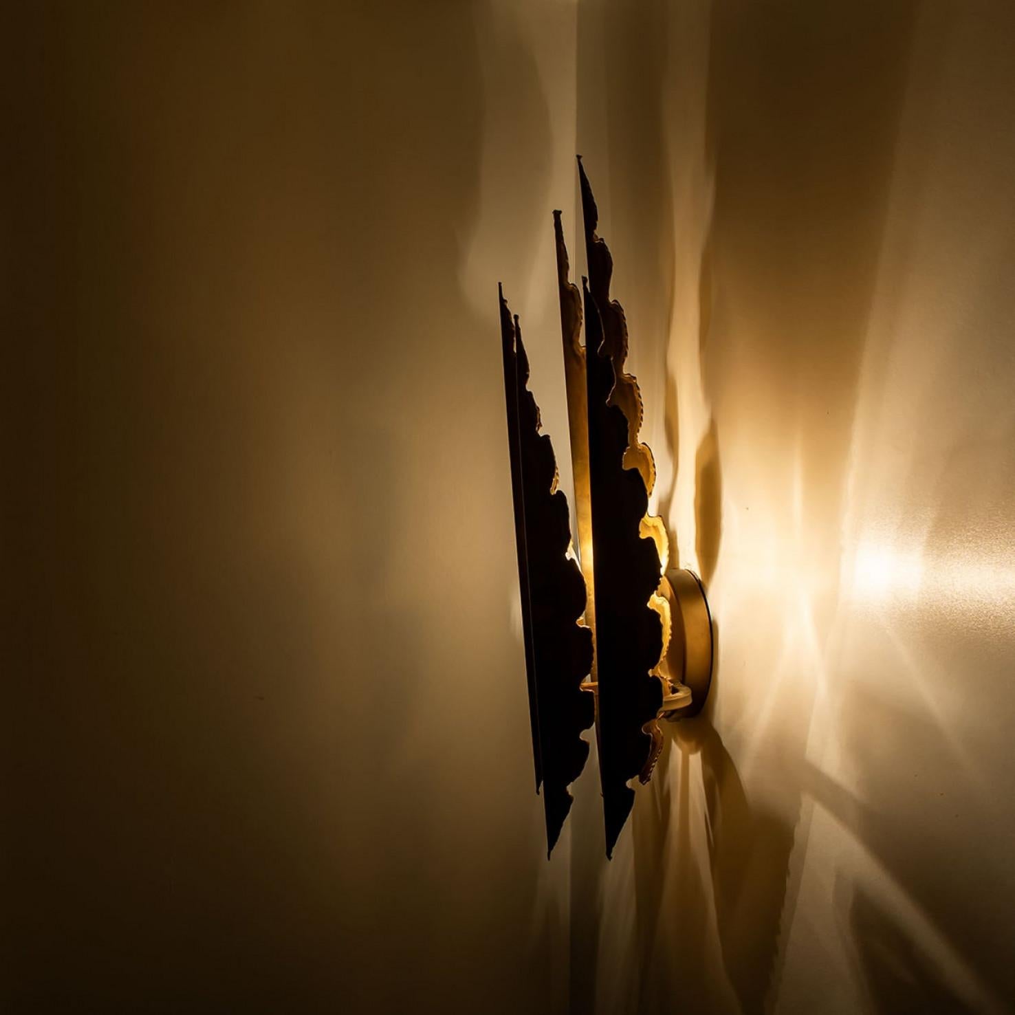 1 de los 2 apliques de latón XXL de Holm Sorensen, 1960 en venta 3