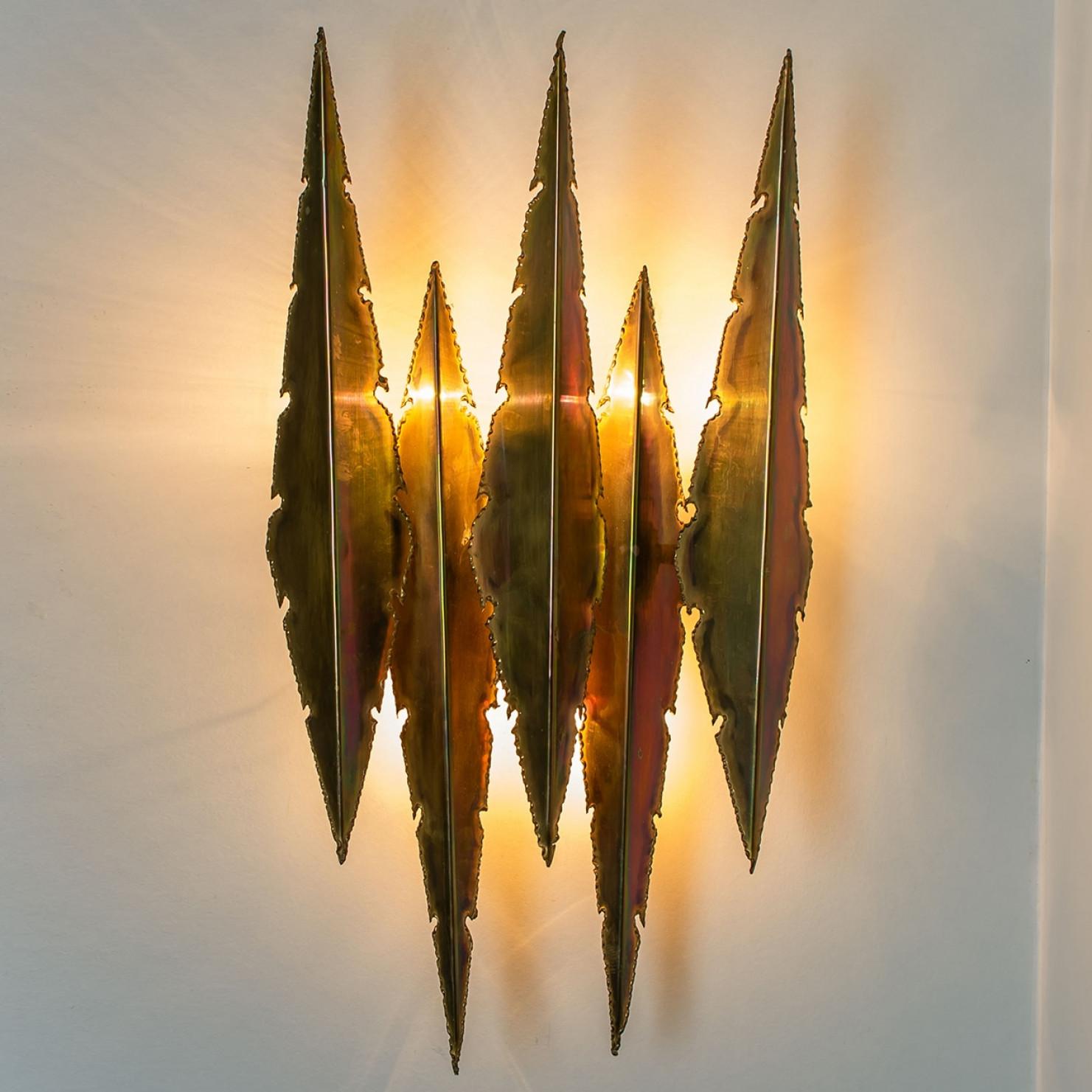 Danese 1 delle 2 lampade da parete XXL in ottone di Holm Sorensen, 1960 in vendita