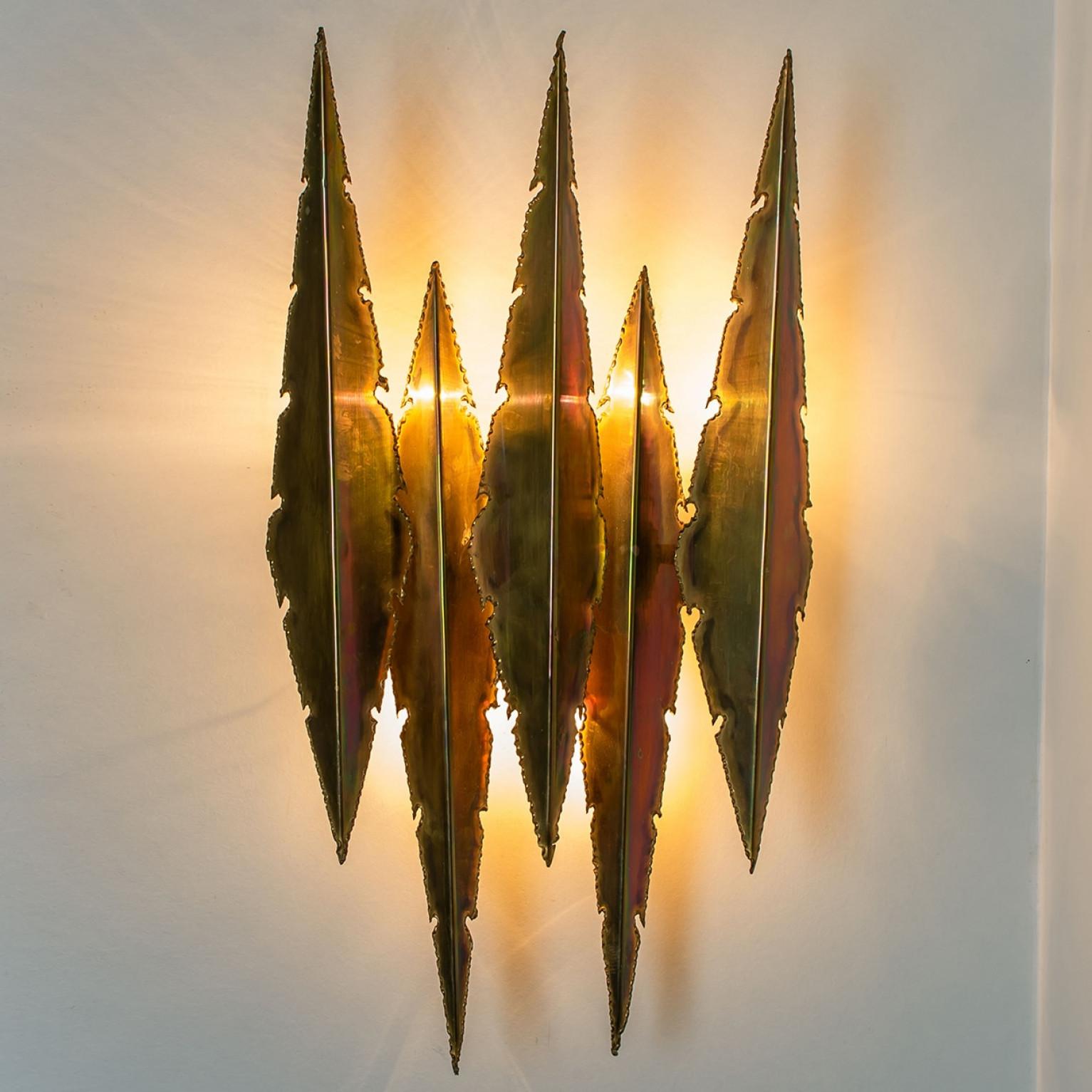 1 de los 2 apliques de latón XXL de Holm Sorensen, 1960 Otro en venta