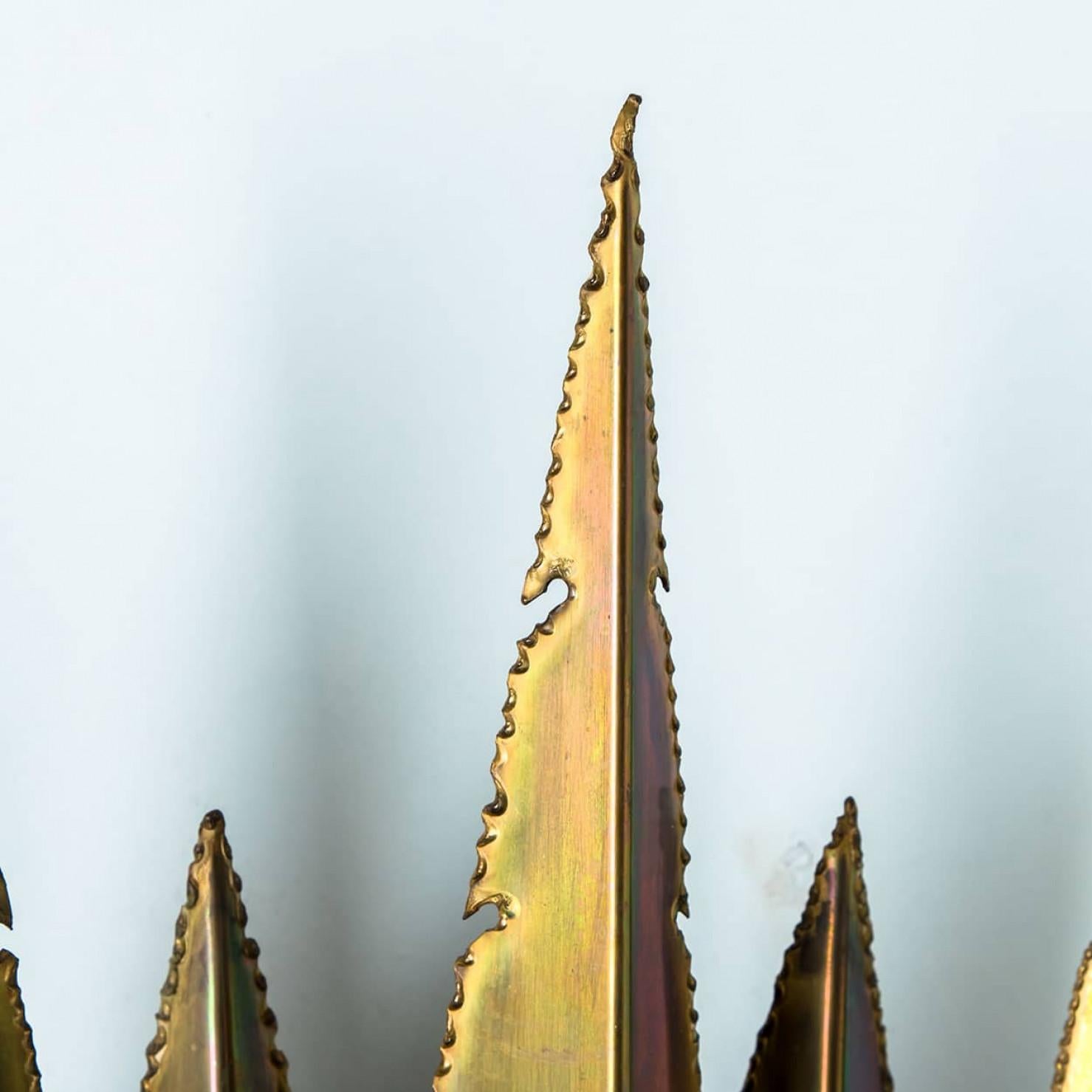 Mid-17th Century 1 of the 2 XXL Brass Wall Sconces by Holm Sorensen, 1960 For Sale