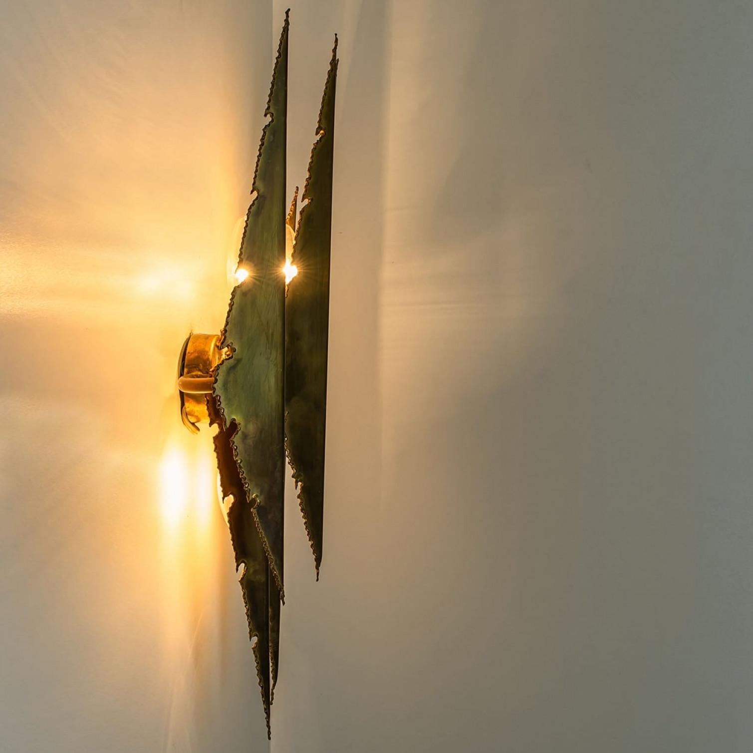 1 de los 2 apliques de latón XXL de Holm Sorensen, 1960 Latón en venta