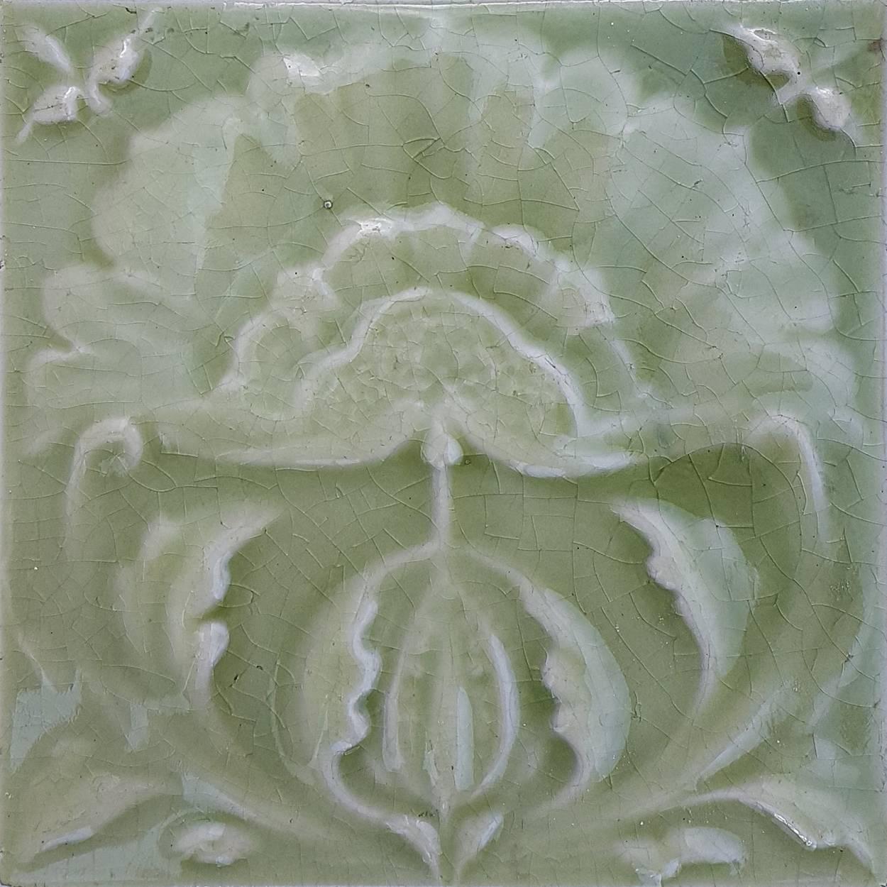 Glazed 1 of the 20 Art Nouveau Relief Tiles by Craven Dunnill, & Co., 1905