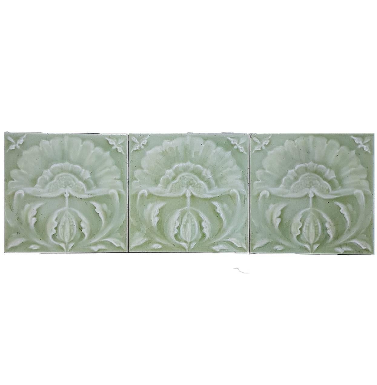 Early 20th Century 1 of the 20 Art Nouveau Relief Tiles by Craven Dunnill, & Co., 1905