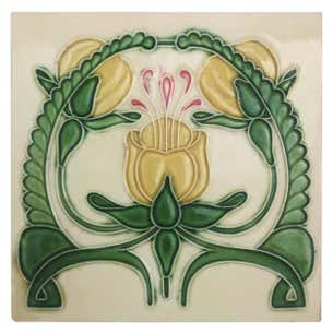 1 of the 20 Glazed Art Nouveau Relief Tiles, Maison Helman, Céramiques ...