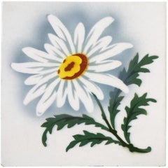 1 of the 25 Antique Ceramic Tiles by Faiencerie de Bouffioulx, Belgium 1920s