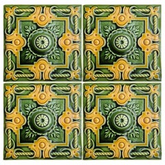 1 des 275 carreaux en relief émaillés Art déco de Gilliot, vers 1920 (Copie)