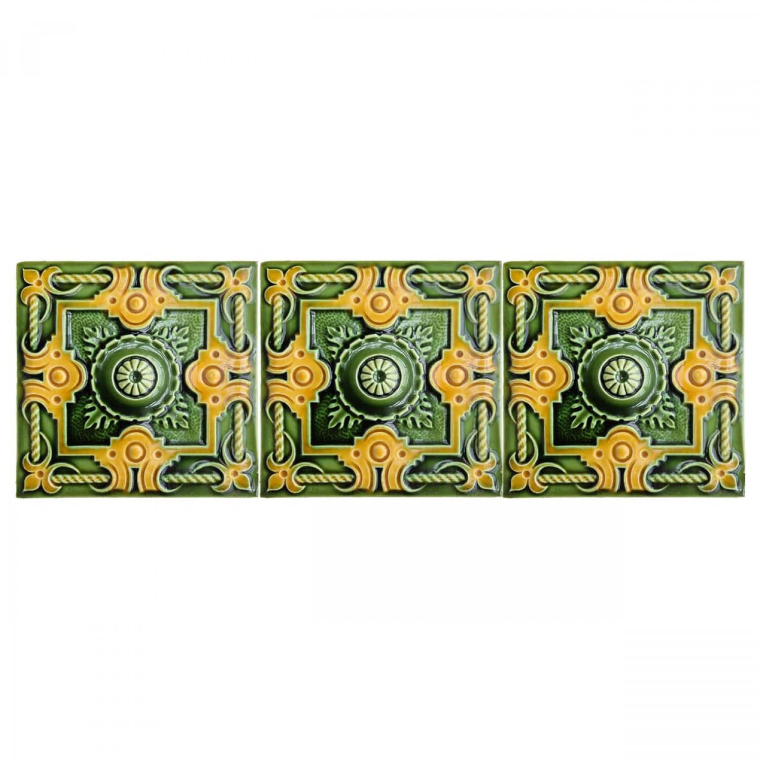 1 of the 275 Art Deco Glazed Relief Tiles by Gilliot, circa 1920 For Sale 3