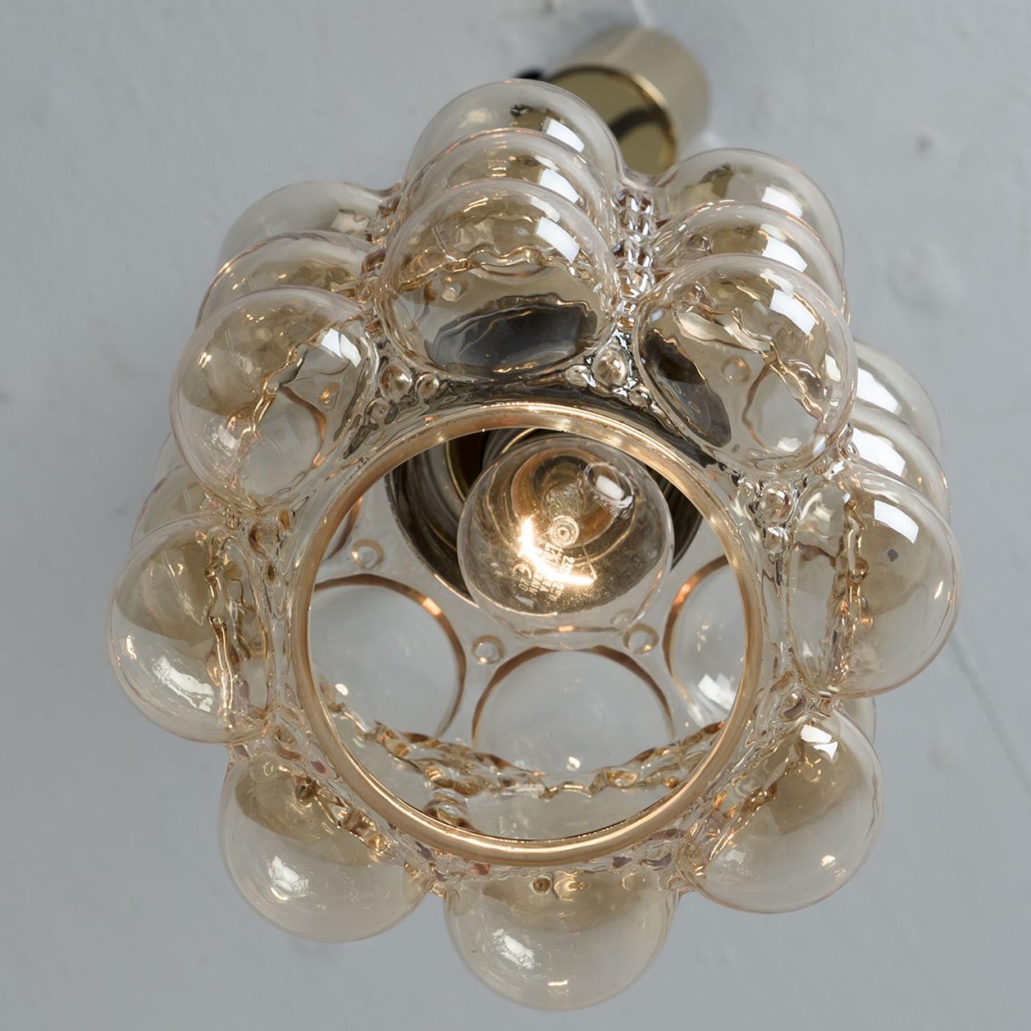 1 of the 3 Amber Glass Pedants by Helena Tynell for Glashütte Limburg, 1960 in vendita 7