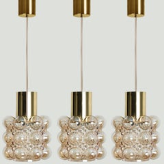 1 de los 3 Pedantes de cristal ámbar de Helena Tynell para Glashütte Limburg, 1960