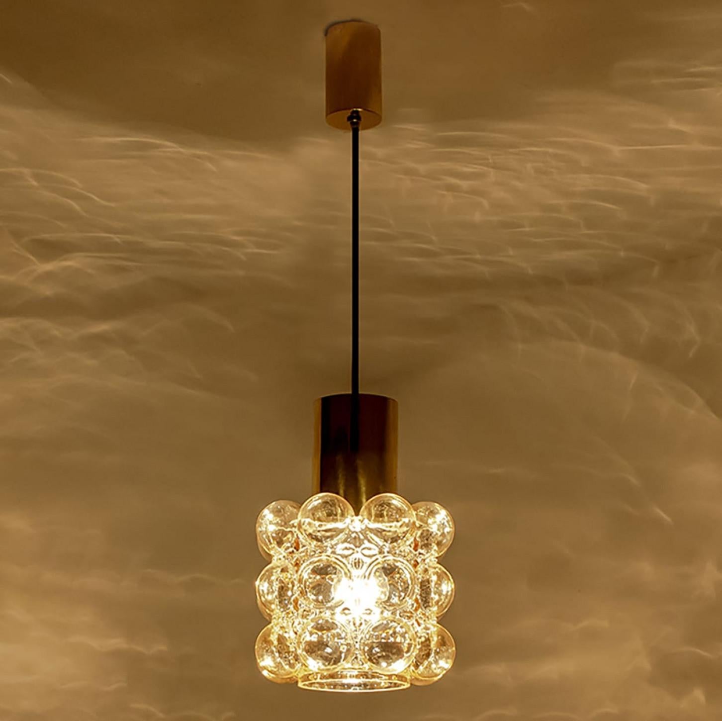 1 of the 3 Amber Glass Pedants by Helena Tynell for Glashütte Limburg, 1960 in vendita 1