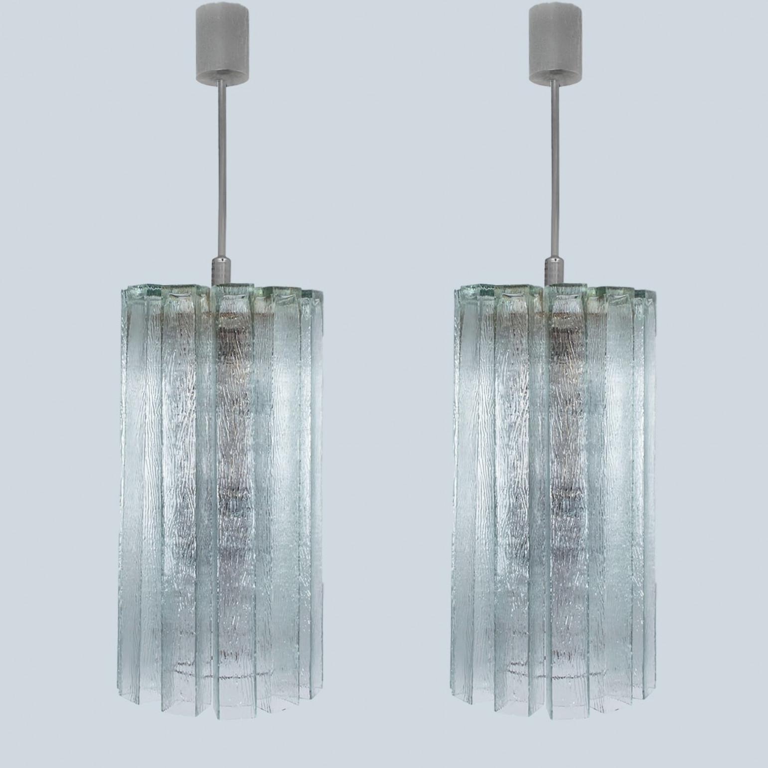 1 of the 3 Beautiful 12 Glass Tubes Chandelier by Doria Leuchten, Germany 1970 For Sale 11