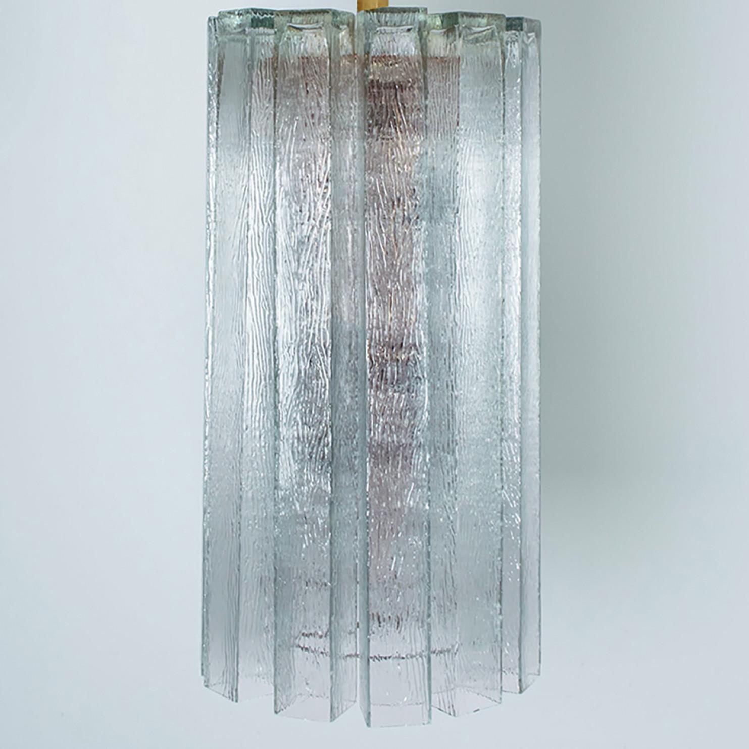 Autre 1 des 3 magnifiques lustres à 12 tubes en verre de Doria Leuchten, Allemagne, 1970 en vente