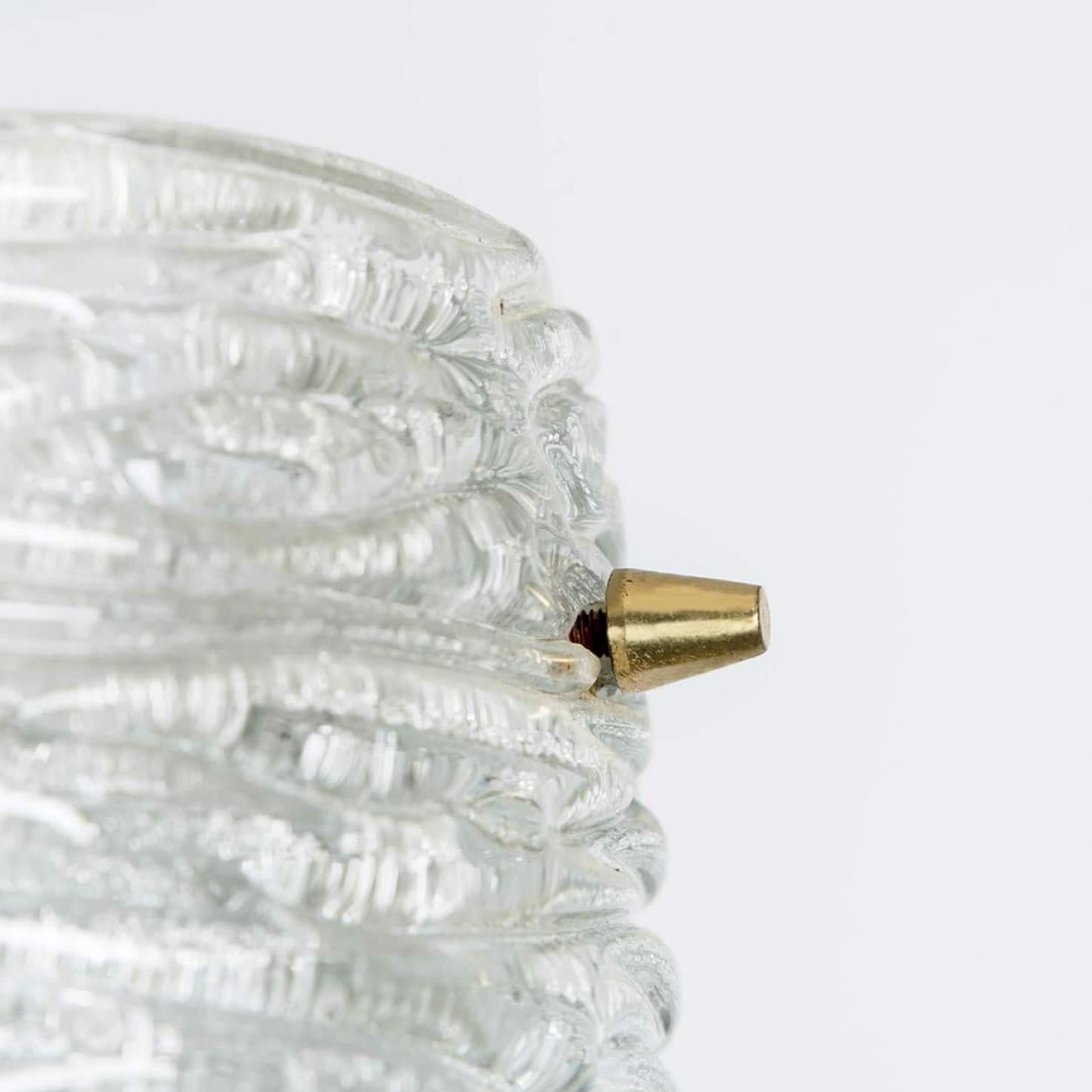 1 des 3 pendentifs en laiton et verre de cristal de Carl Fagerlund pour Orrefors, Swede en vente 9