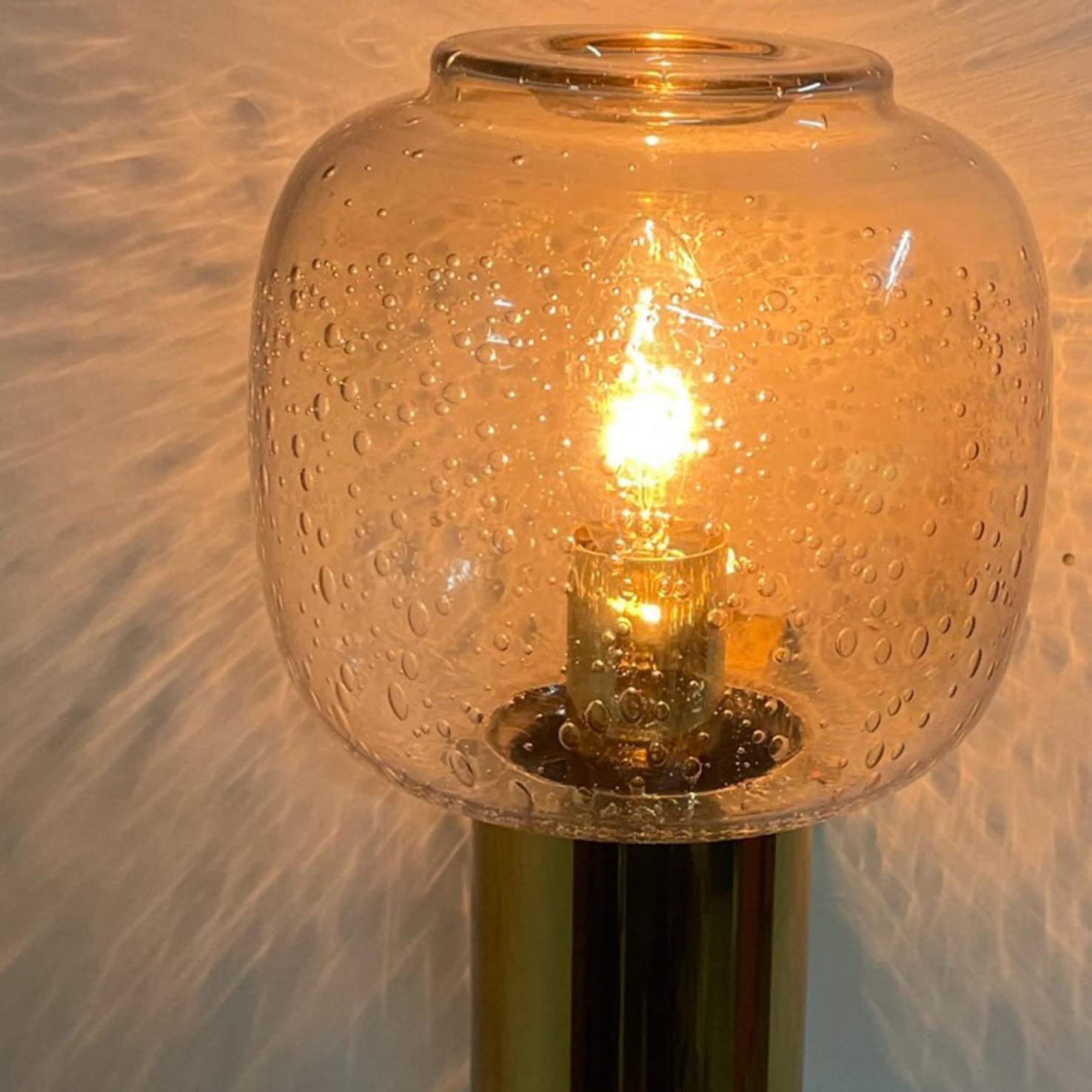 1 Of the 3 Brass and Glass Wall Lights in style of Hans Agne Jakobsson , circa 1 For Sale 3