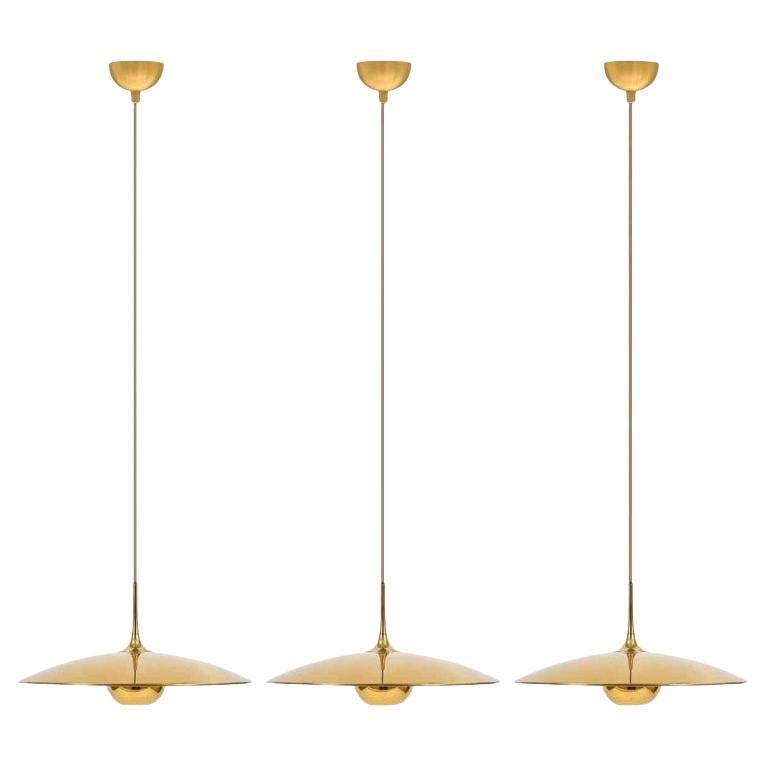 1 of the 3 Brass Onos Fixtures by Florian Schulz with Sand Cord in vendita