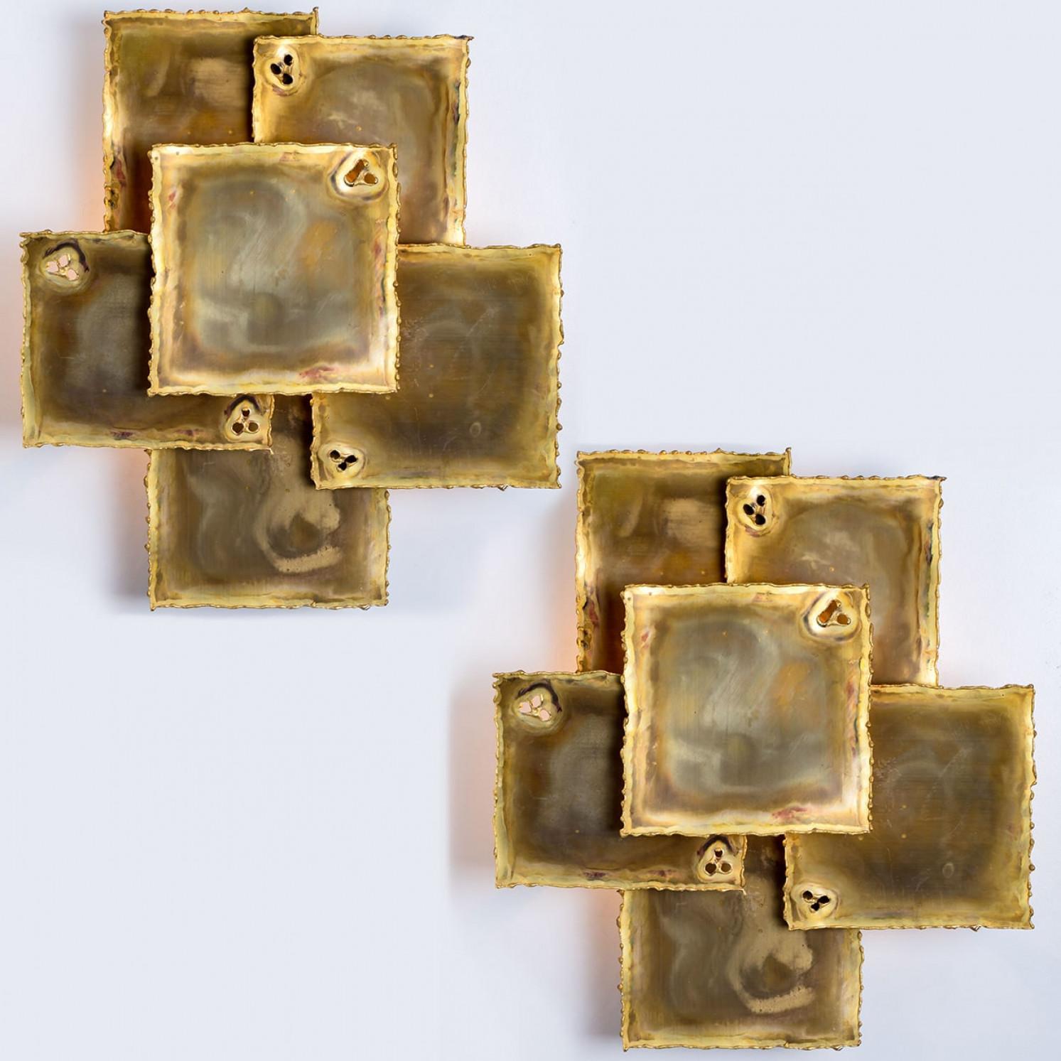 1 de los 3 apliques de latón de Holm Sorensen, 1960 mediados del siglo XVII en venta