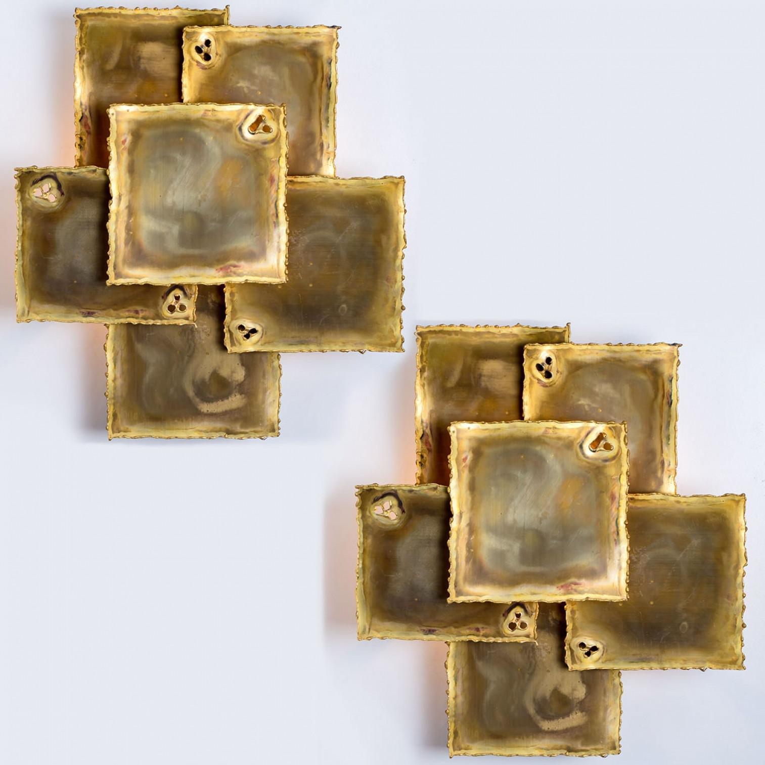 Metà XVII secolo 1 delle 3 lampade da parete in ottone di Holm Sorensen, 1960 in vendita