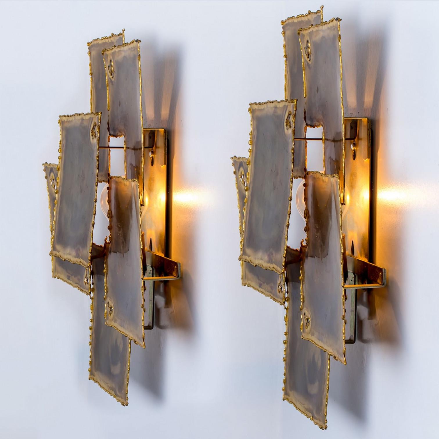 Ottone 1 delle 3 lampade da parete in ottone di Holm Sorensen, 1960 in vendita