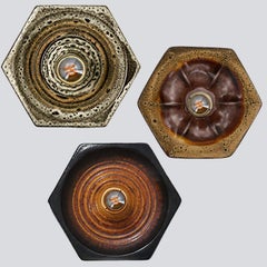 1 of the 3 Ceramic Wall Lights by Pan Leuchten, Germany, 1960