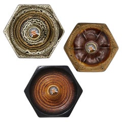 1 of the 3 Ceramic Wall Lights by Pan Leuchten, Germany, 1960