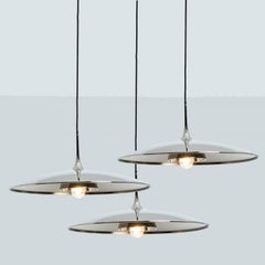 1 of the 3 Chrome Onos Fixtures by Florian Schulz with Black Cord