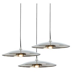 1 of the 3 Chrome Onos Fixtures by Florian Schulz with Black Cord