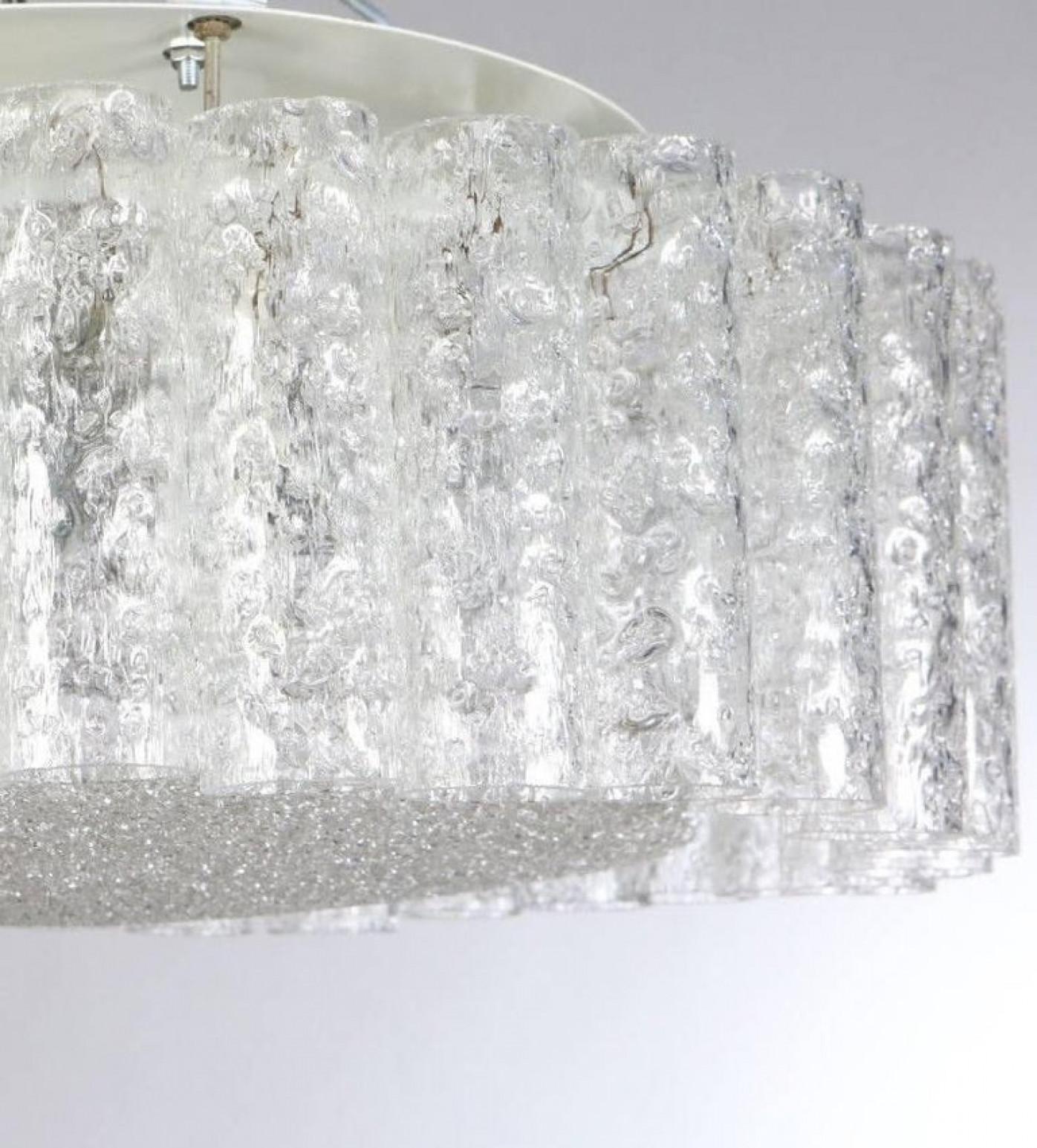 1 of the 3 Doria Clear Flush Mount Chandeliers, 1960 For Sale 2