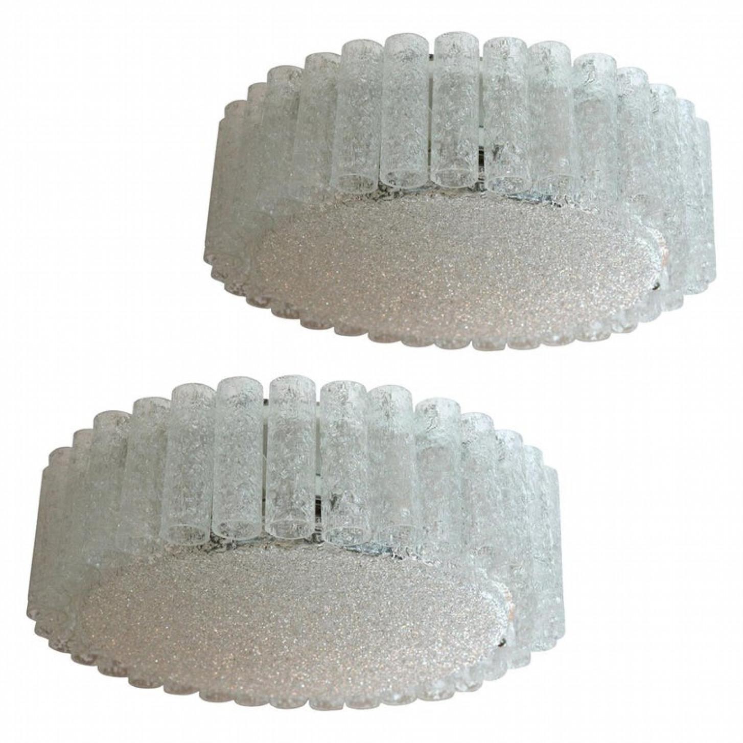 1 of the 3 Doria Clear Flush Mount Chandeliers, 1960 For Sale 5