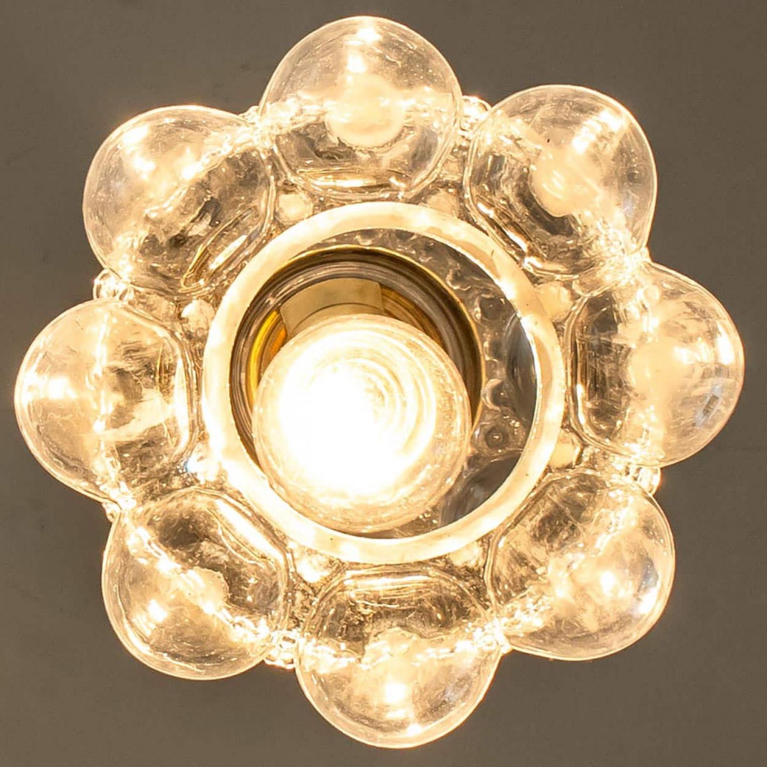 1 of the 3 Glass and Brass Pedants by Helena Tynell for Glashütte Limburg, 1960 in vendita 5