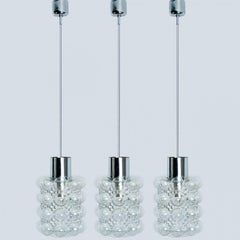 1 of the 3 Glass Pedants by Helena Tynell for Glashütte Limburg, 1960