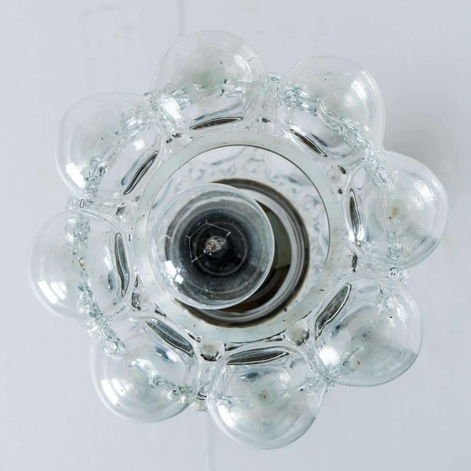 1 de los 3 Pedantes de cristal de Helena Tynell para Glashütte Limburg, 1960 en Bueno estado para la venta en Rijssen, NL