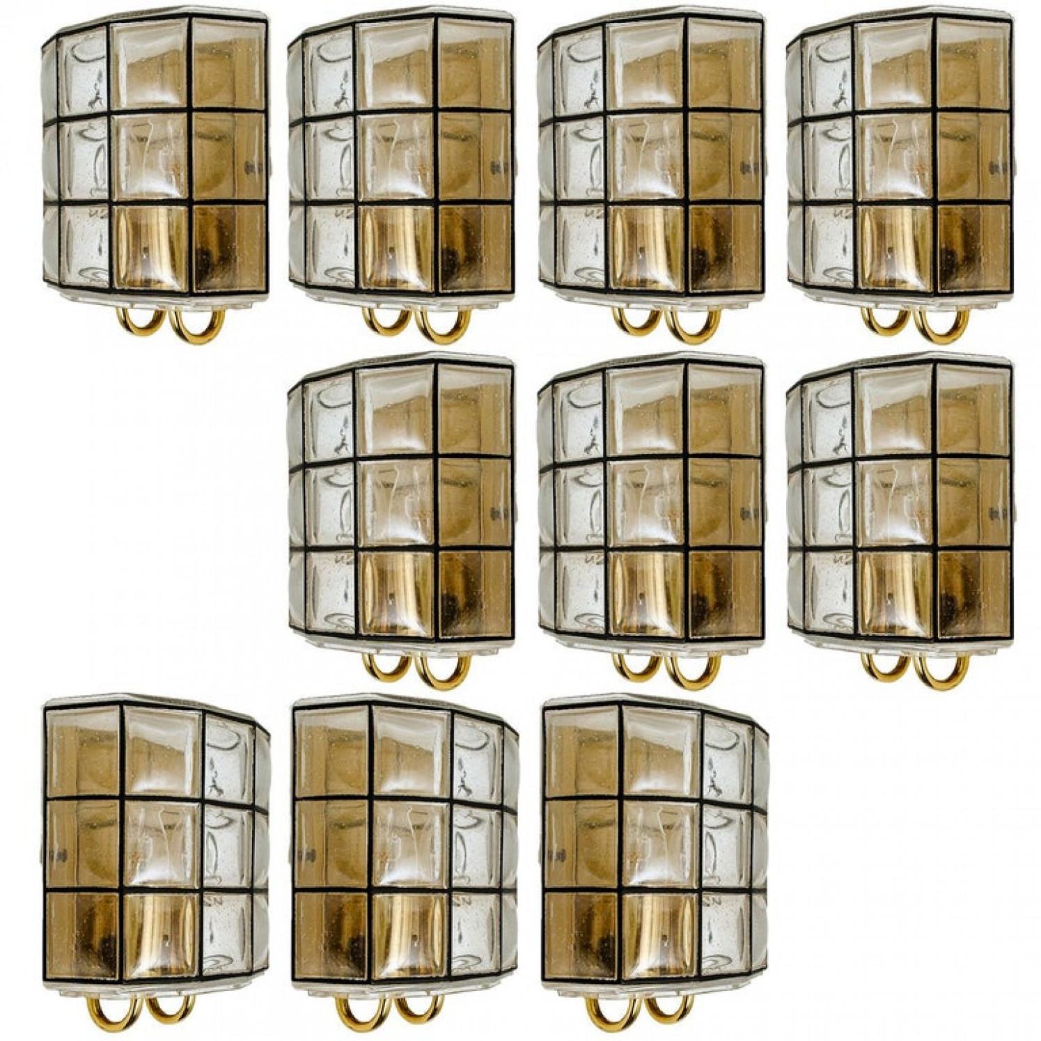 1 der 3 Pedant Lights aus Eisen und Klarglas von Glashütte, 1960 im Angebot 4