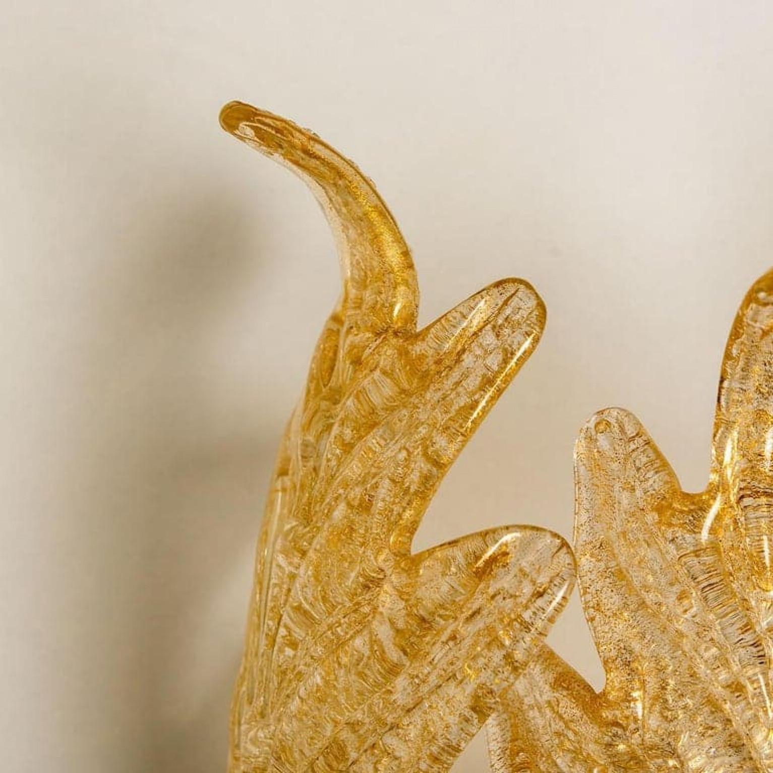 1 de los 3 Grandes Vidrio de Murano Soplado a Mano Estilo de Barovier & Toso, 1969 Italiano en venta