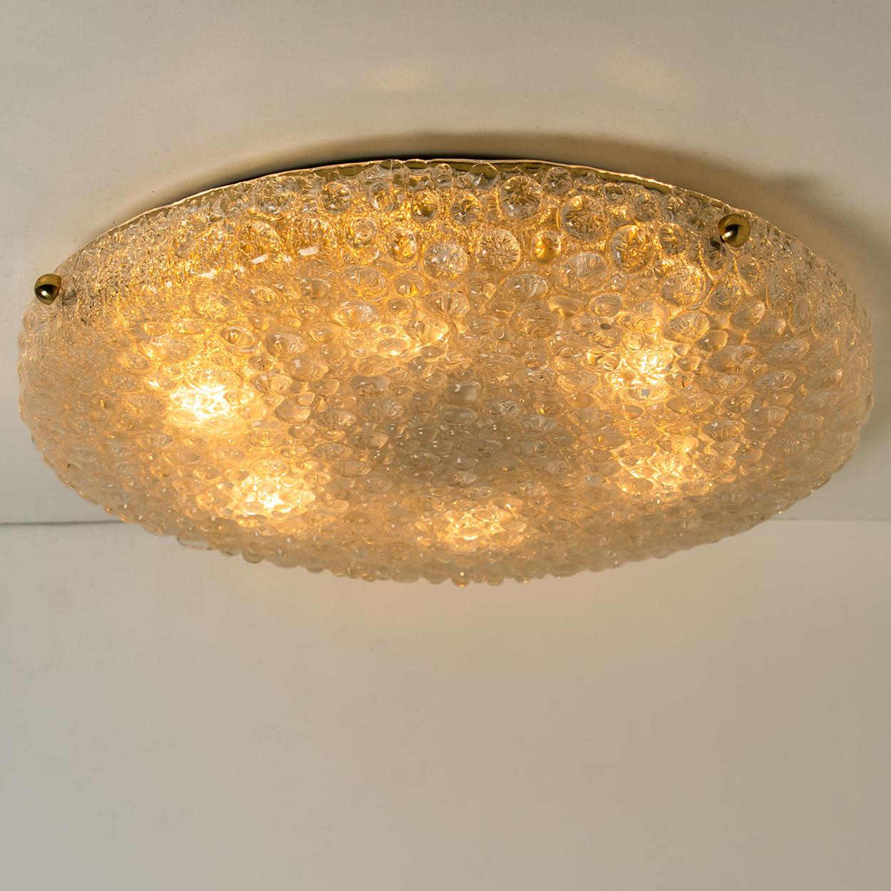 1 des 3 affleurants ou appliques en verre Murano soufflé à bulles moyennes, Alison 2