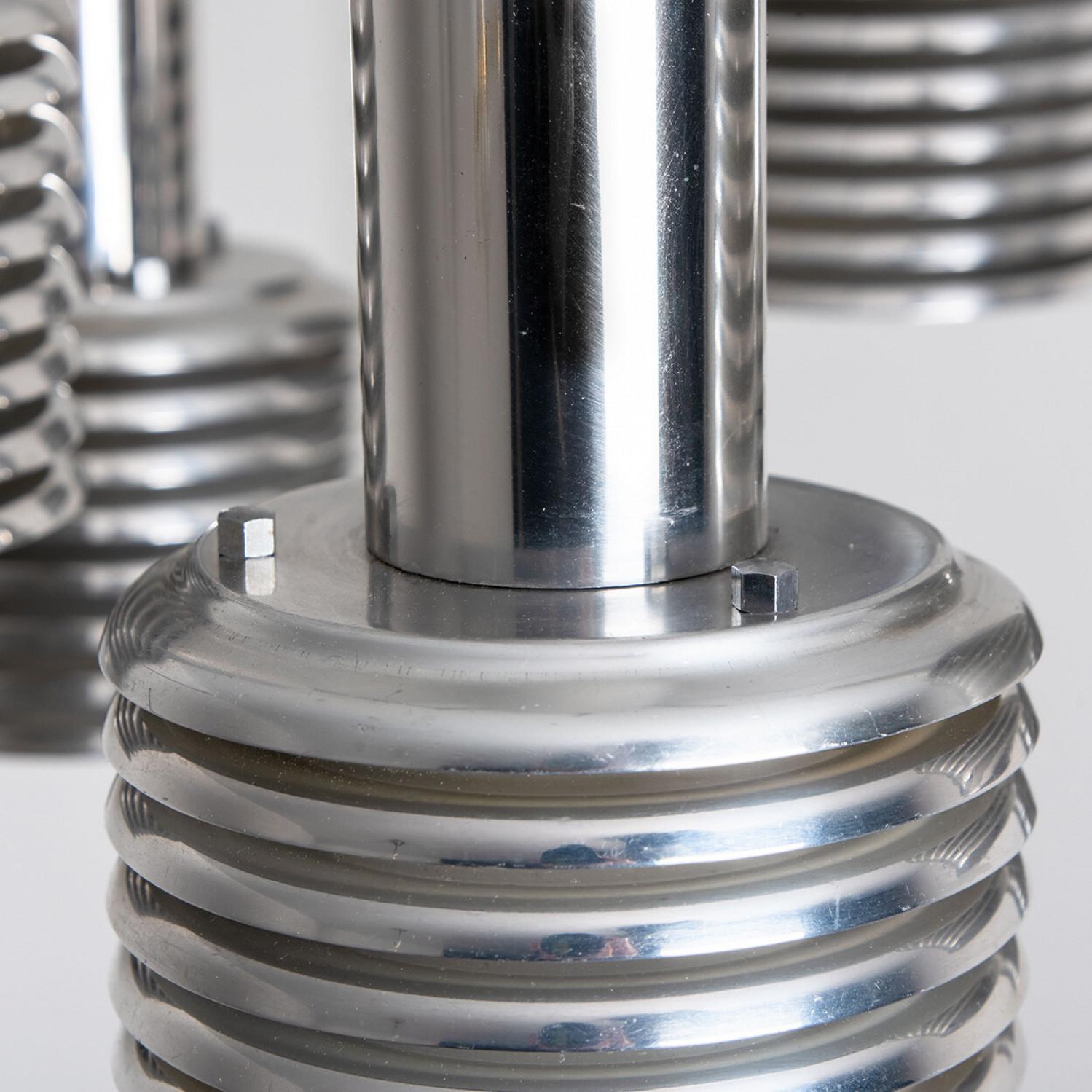 Other 1 of the 3 Metal and Chrome Pendant Lights by Staff Leuchten, 1970s For Sale