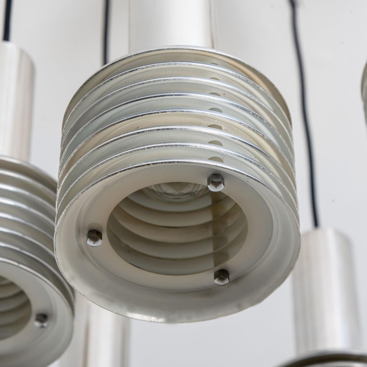 1 of the 3 Metal and Chrome Pendant Lights by Staff Leuchten, 1970s For Sale 2