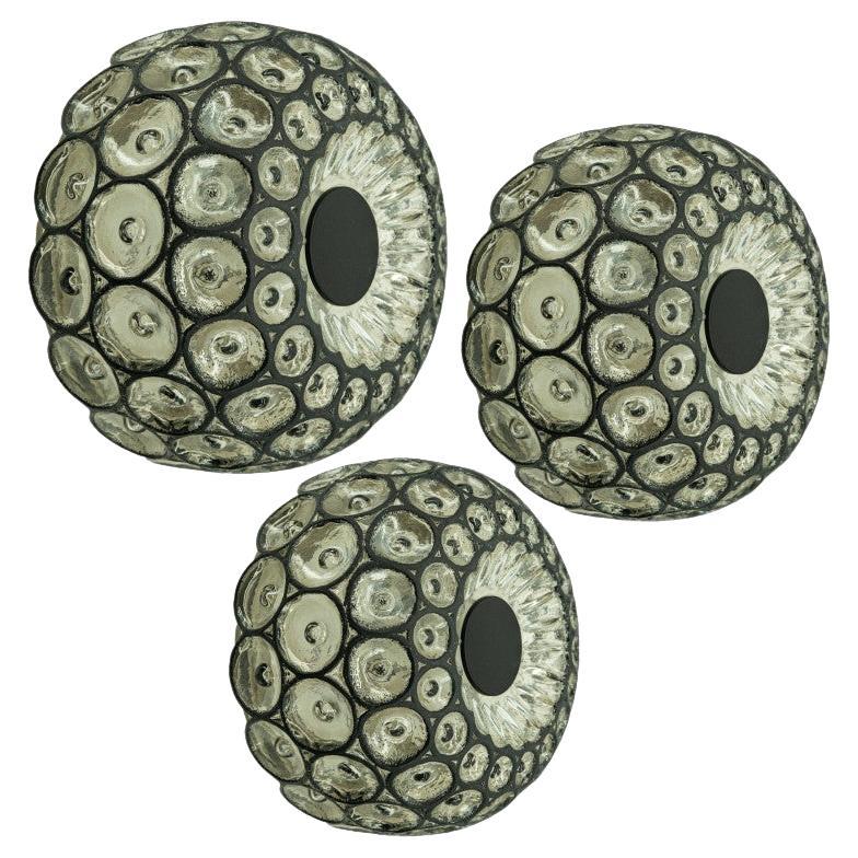 1 of the 3 Mid-Century Modern Glass Flush Mount by Limburg, 1960s