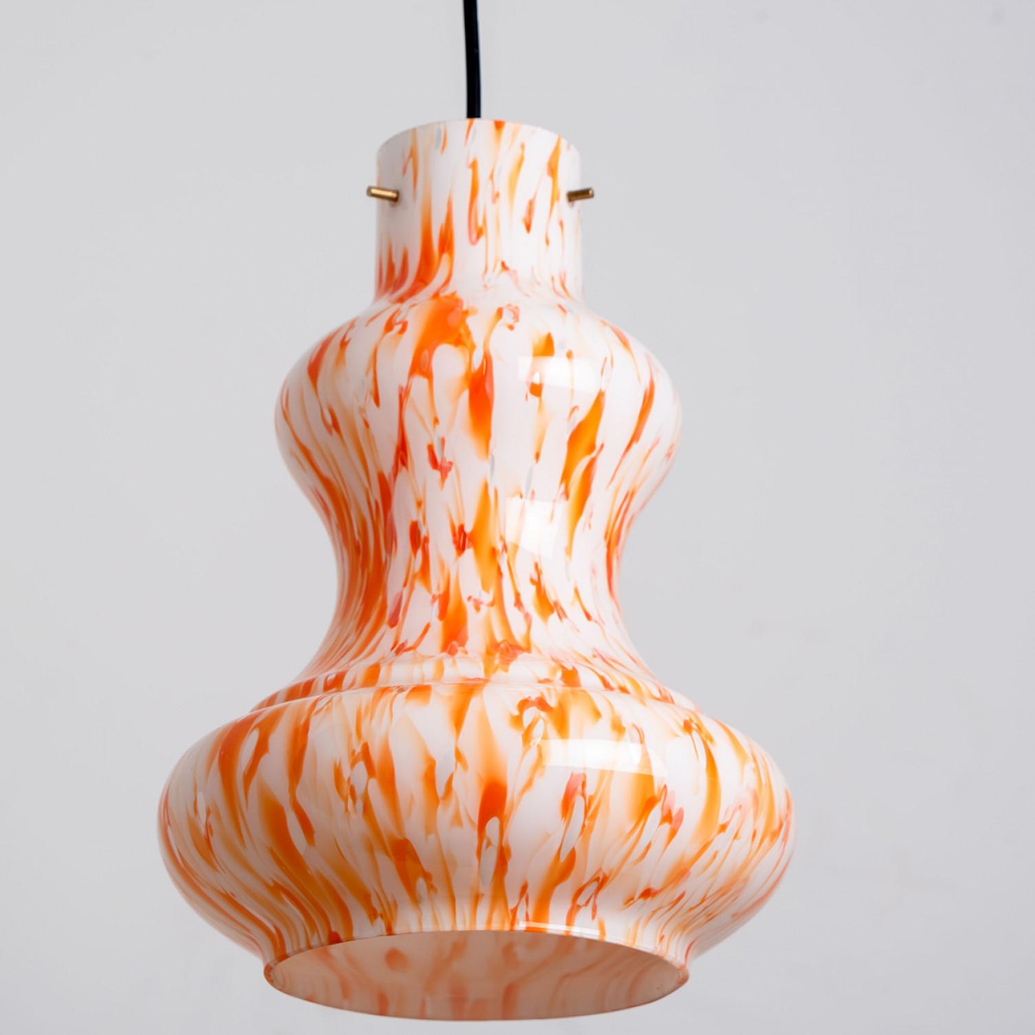 XX secolo 1 delle 3 luci a sospensione in vetro di Murano di Massimo Vignelli per Venini, 1960 in vendita