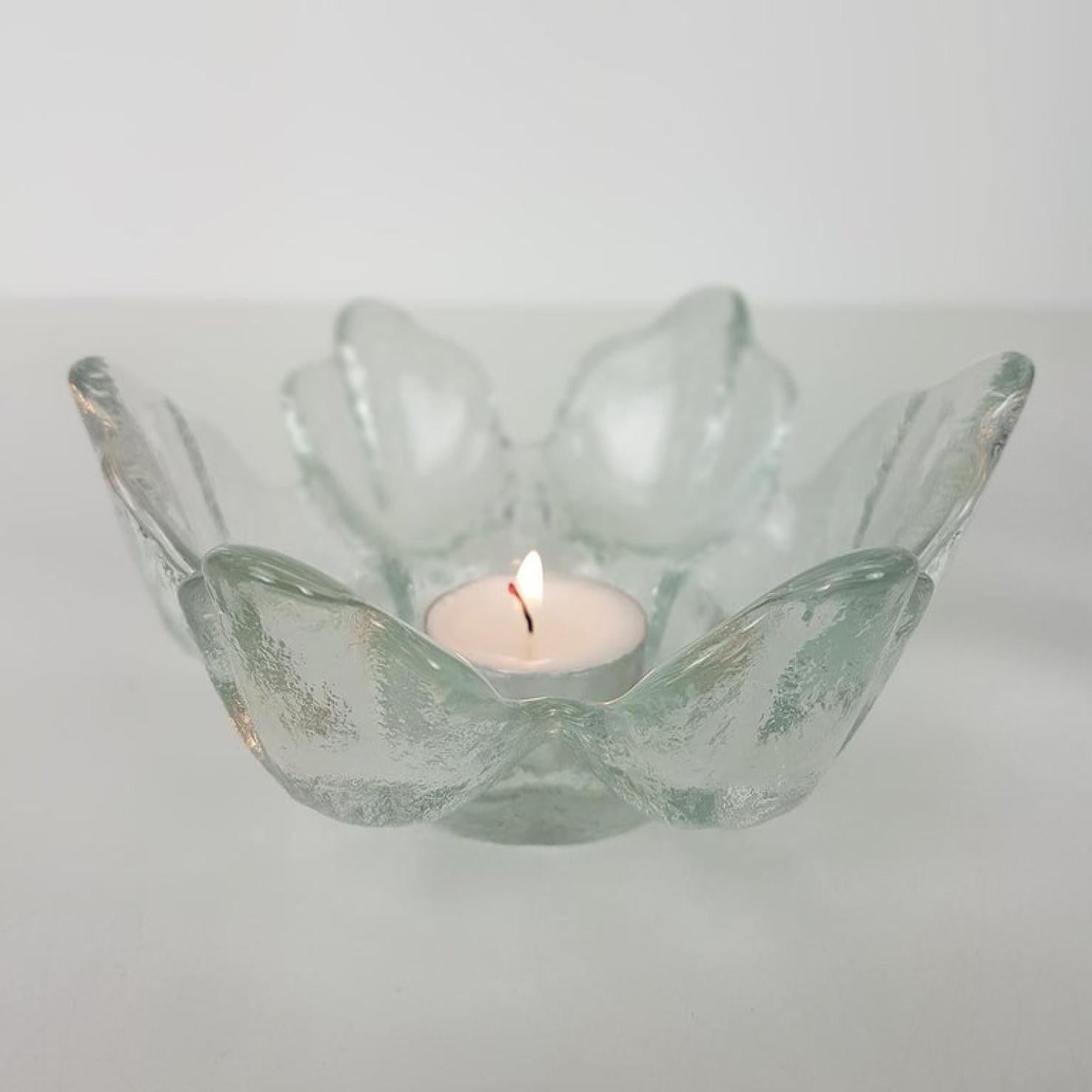 1 of the 3 Pairs of Crystal Glass Votive Candleholders by Ravenhead, England For Sale 2