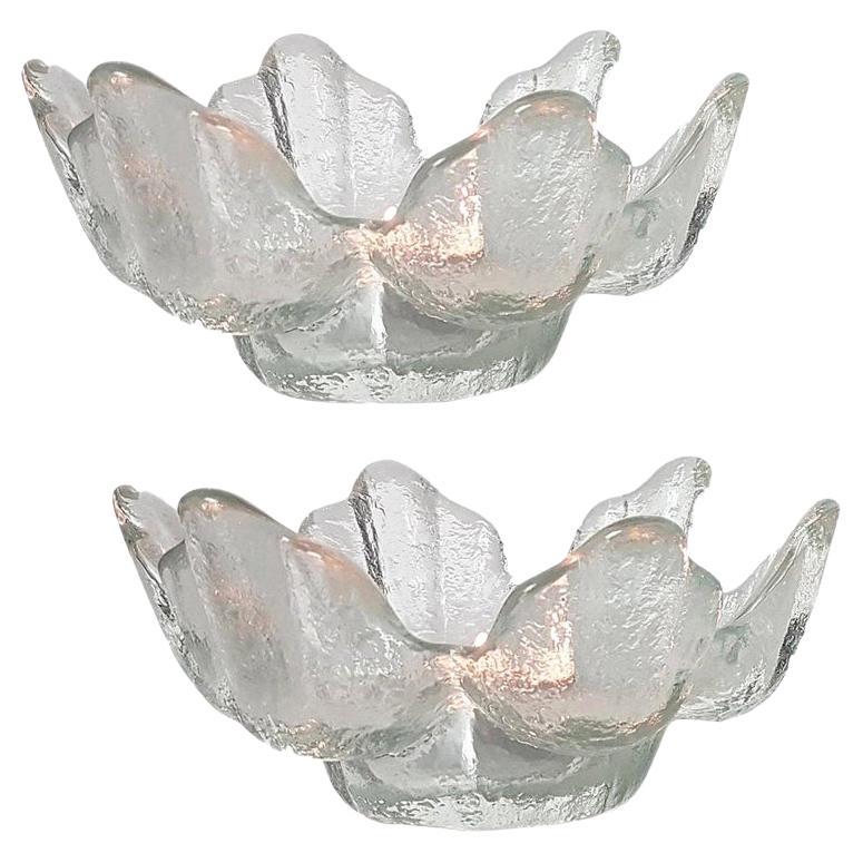 1 des 3 paires de bougeoirs Votive en cristal de Ravenhead, Angleterre