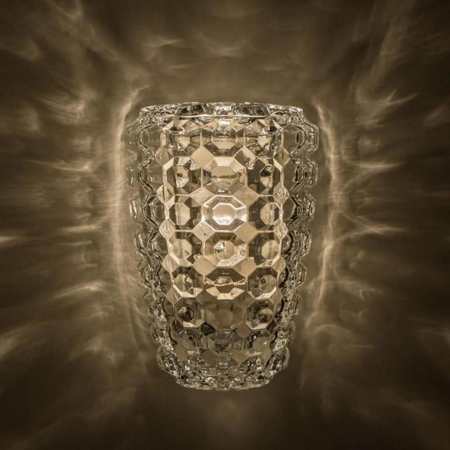 1 der 3 Paar Glaswandleuchten Sconces von Tynell für Glashütte, 1960 im Angebot 6