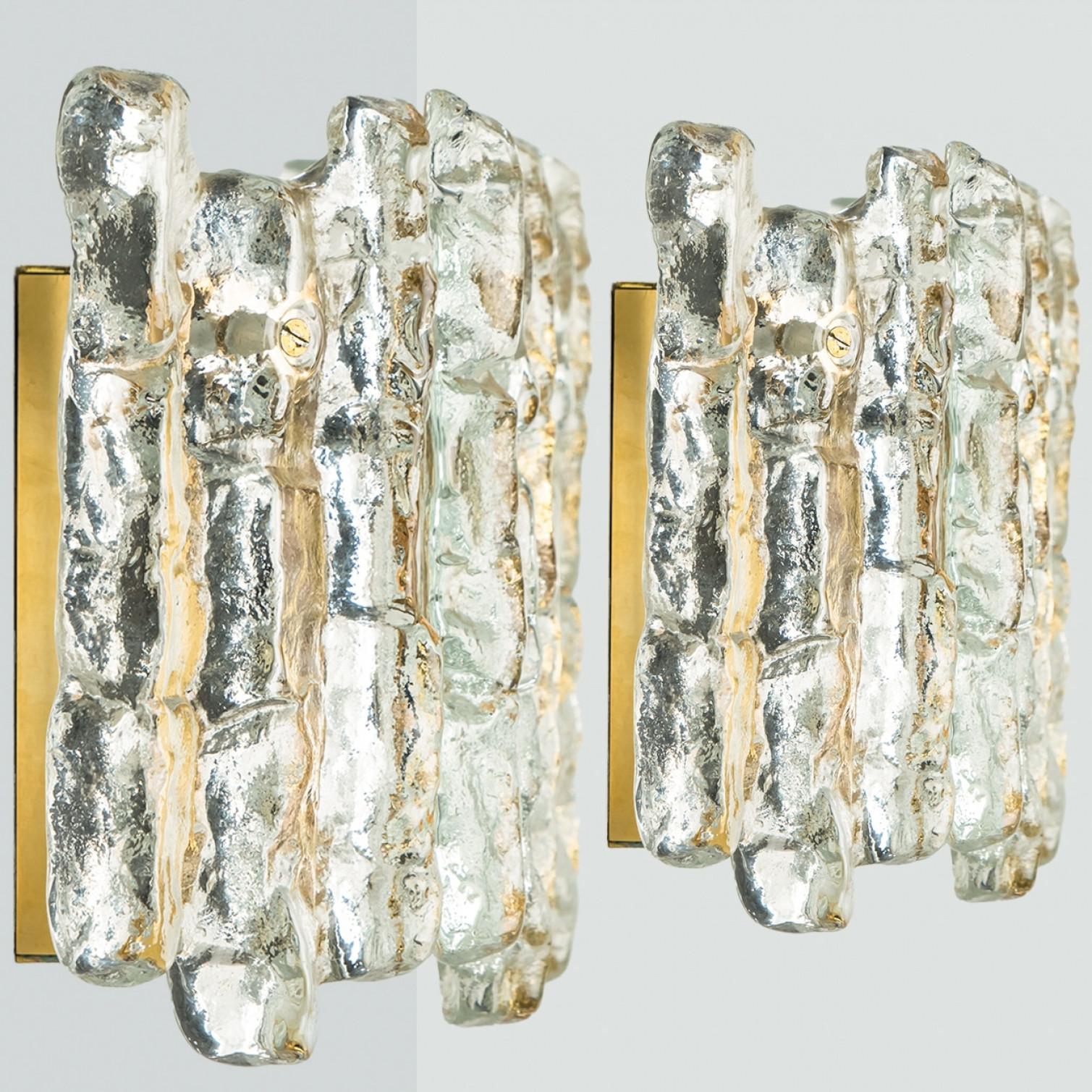 1 de los 3 pares de apliques grandes Kalmar de J.T. Kalmar, Austria, década de 1970 en venta 2